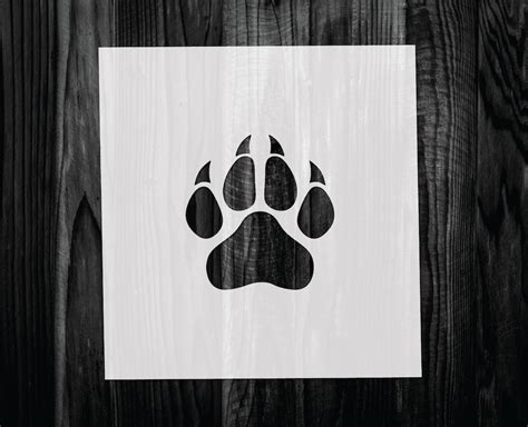 Panther Paw Print Stencil Mylar Reusable Stencil Stencil Fast