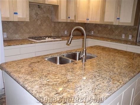 Santa Cecilia Amber Granite Kitchen Countertops Brazil Yellow Granite