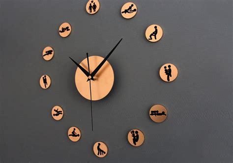 Diy Creative Wall Clocks Funny Sex Positions Stickers Watch Novelty Home Decor Ebay