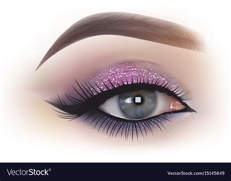 Fashion woman eye makeup Royalty Free Vector Image