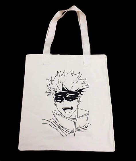 Anime Jujutsu Kaisen Totebag Fan Made Custom Art Diy Tote Bag Reusable