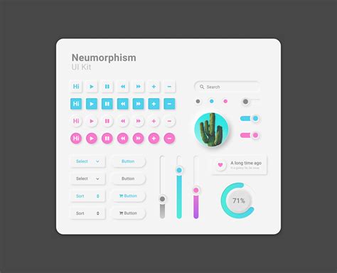 Neumorphism Ui Kit On Behance