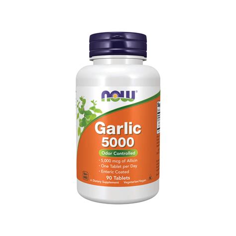 NOW Foods, Garlic 5000, Odor Controlled - 90 tablets – Suppist
