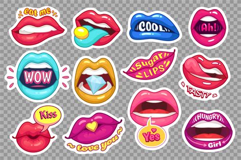 Sticker Lips Graphic by tartila.stock · Creative Fabrica