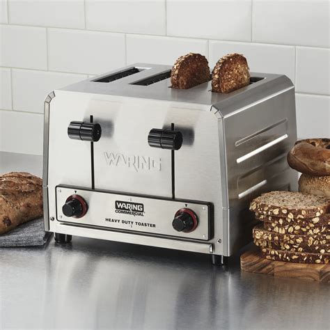 Waring WCT800 4-Slice Heavy-Duty Commercial Toaster, 120V, 19 Amp – American Chef Supply