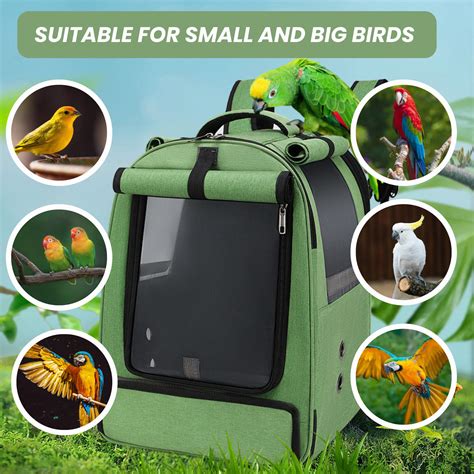 Djaer Bird Backpack Carrier Travel Cage For Cockatiel Parrot