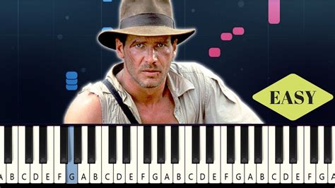 Indiana Jones Theme Song Easy Piano Tutorial With Sheet Music Youtube