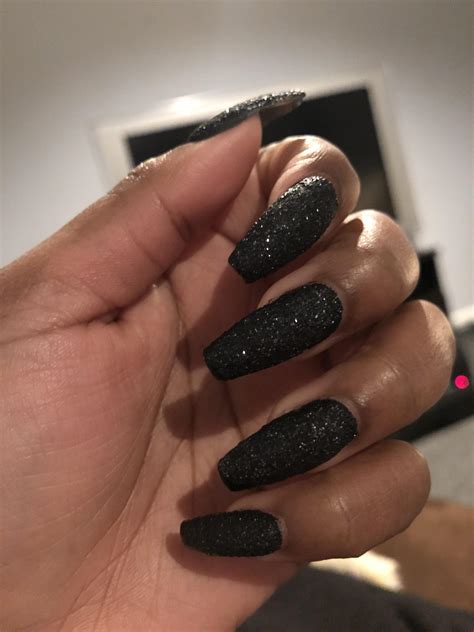 Matte Black Glitter. I was feeling rebellious : r/Nails