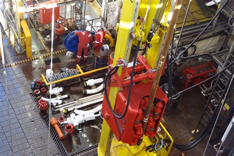 Drilling Equipment On An Offshore Jackup Drilling Rig Intrepid Travelling