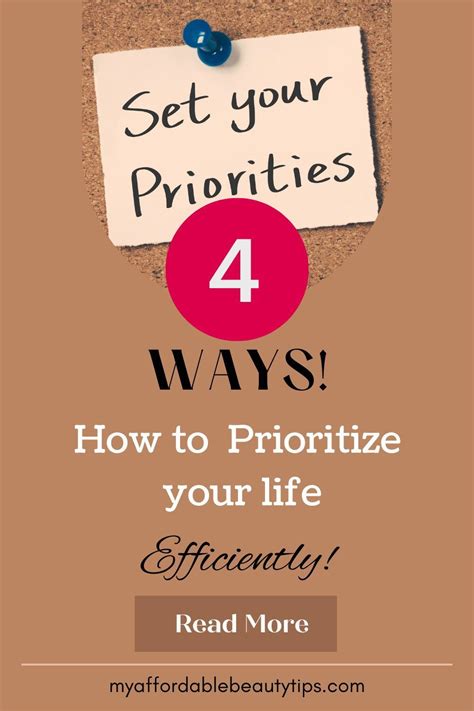 How To Prioritize Your Life Efficiently 4 Practical Tips