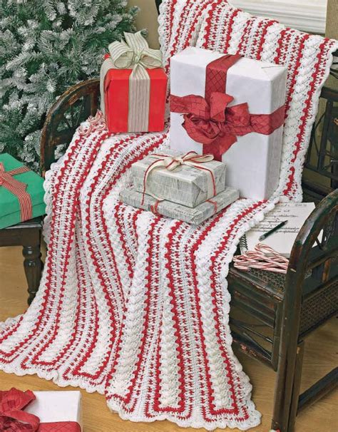 Mile A Minute Christmas Afghans Set Crochet Pattern Maggies Crochet