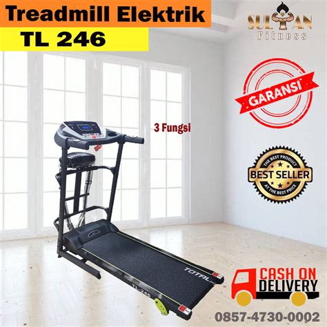 Jual Alat Fitness Rumahan Treadmill Elektrik Low Watt TL 246 3 Fungsi