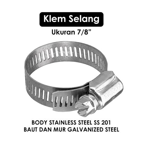 Jual Klem Selang Kompor Gas Air 7 8 Inch 12 23 Mm Klem Selang