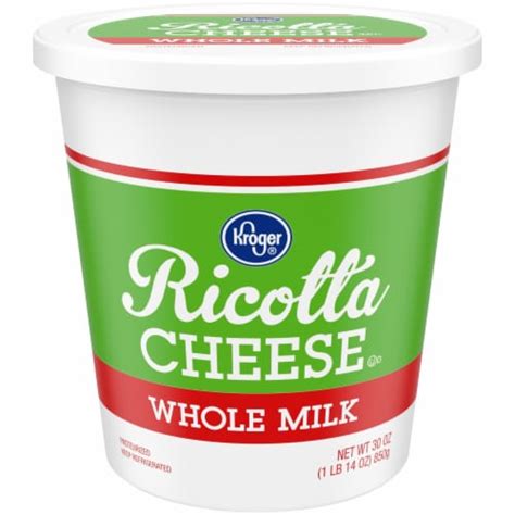 Kroger® Whole Milk Ricotta Cheese, 30 oz - QFC