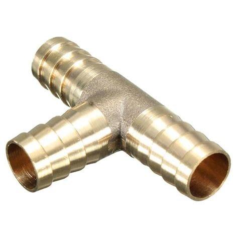 Buy 6mm 8mm 10mm 1 4 Brass Barbed T Piece 3 Way Fuel Hose Joiner For