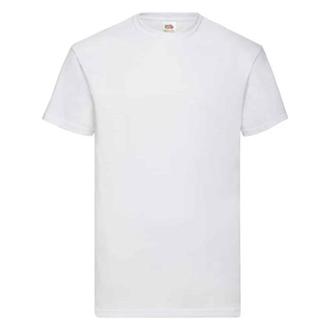 T SHIRT MANICA CORTA UOMO BIANCA FRUIT OF THE LOOM VALUEWEIGHT