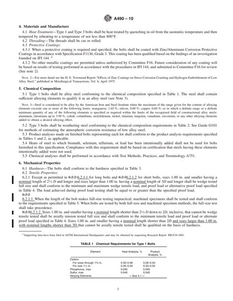 ASTM A490 10 Standard Specification For Structural Bolts Alloy Steel