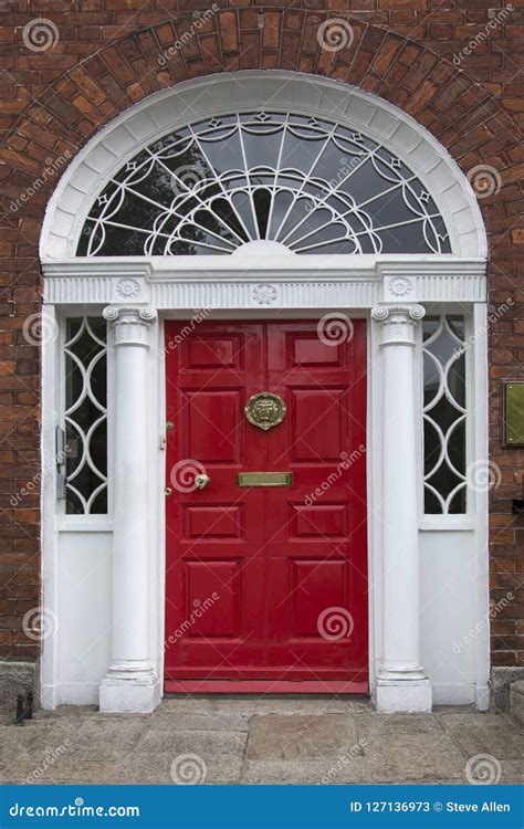 One Of The Famous Dublin Doors Ireland Editorial Stock Photo Image