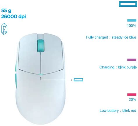 LAMZU Atlantis 55g 26000 Dpi Wireless Superlight Gaming Mouse User Manual