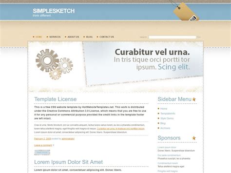 Plantillas HTML Para Descargar Gratuita Simplesketch Plantillas HTML