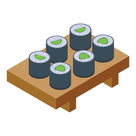 Rice Sushi Roll Icon Isometric Vector Asian Food 19053126 Vector Art At Vecteezy