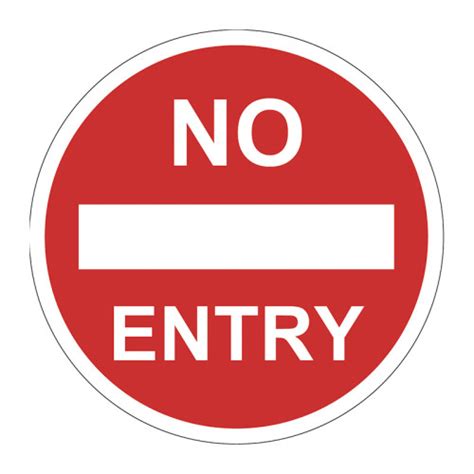 Centurion No Entry Floor Graphic 400mm Dia