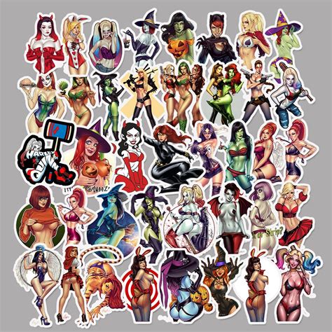 Pcs Anime Hentai Sexy Girl Waifu Waterproof Stickers For Luggage