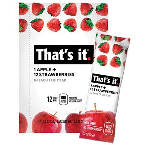 Thats It Fruit Bars Apple And Strawberry 12ct Display Box