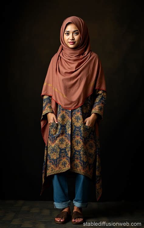 indonesian woman wearing a long hijab Prompts | Stable Diffusion Online