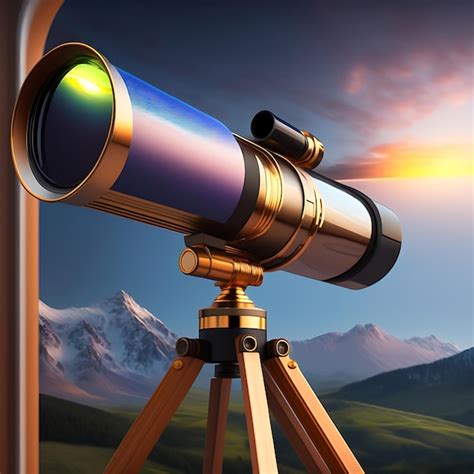 Premium AI Image Amateur Telescope In The Room Closeup