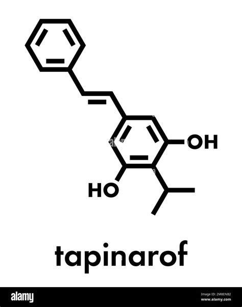 Tapinarof psoriasis drug molecule. Skeletal formula Stock Vector Image & Art - Alamy