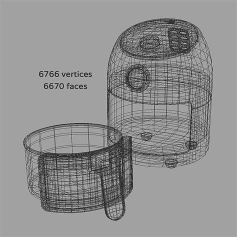 Simplified Air Fryer 3d Model Turbosquid 1525722