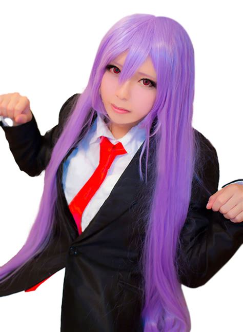 King Of Otaku Cosplay Wig For Touhou Project Reisen Udongein Inaba Ebay