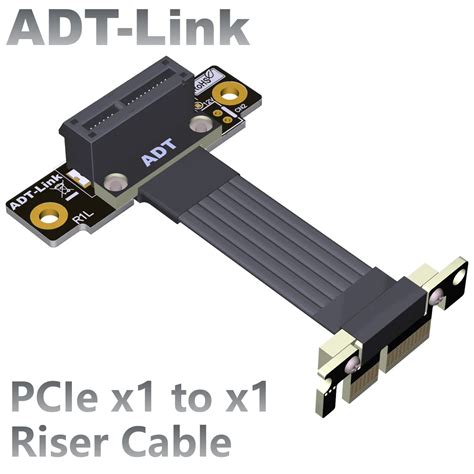 Adt Link Cable Elevador Dual PCIe De Ngulo Recto De 90 4 0x1 A X1 PCI Png