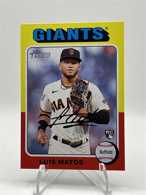 Topps Heritage Luis Matos San Francisco Giants Rc Ebay