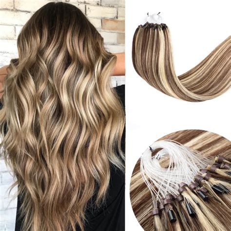 Amazon Senmy Micro Link Hair Extensions Real Human Hair Inch Brown Blonde Human Hair