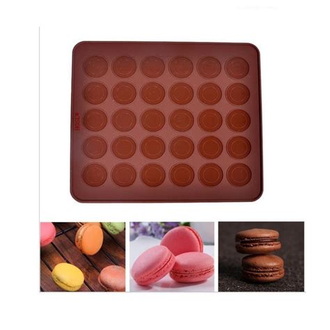 Hosl Silicone Macaron Macaroon Baking Sheet Mat Muffin Diy Chocolate