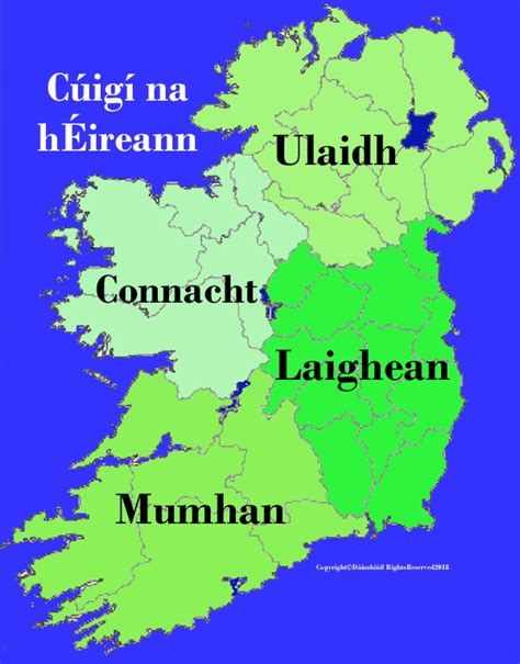 Map of Provinces of Ireland