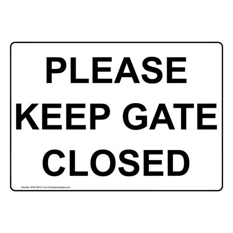 Keep Gate Closed Sign Printable Printable Word Searches