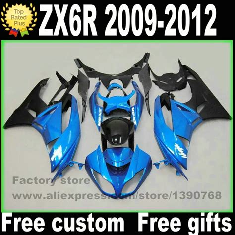 High quality fairings set for Kawasaki ZX6R 2009 2010 2011 2012 blue ...