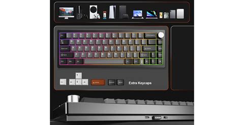 Buy YUNZII AL68 Tri Mode Hot Swap Aluminium Keyboard Black KBYZAL68BKMK PC Case Gear Australia