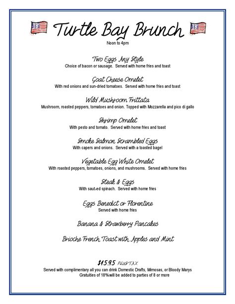 Turtle Bay Brunch Menu NYC by Turtle Bay NYC - Issuu