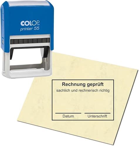 Stempel Kontierungsstempel Rechnung Gepr Ft Mit Unterschrift