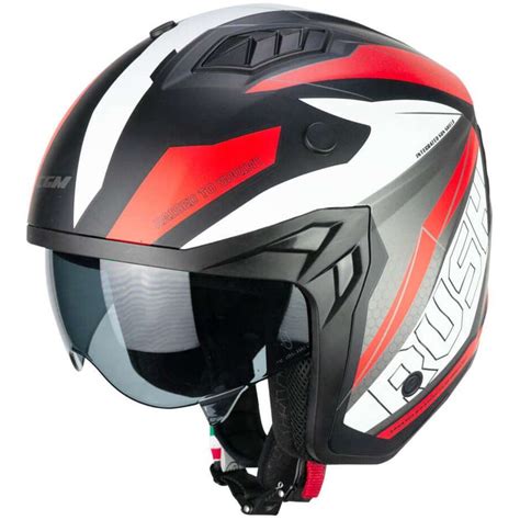 Casco Moto Jet CGM 155G RUSH DUAL Nero Rosso Opaco Vendita Online