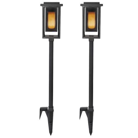 Hampton Bay Ambrose Solar Lumens Matte Black Integrated Led Modern