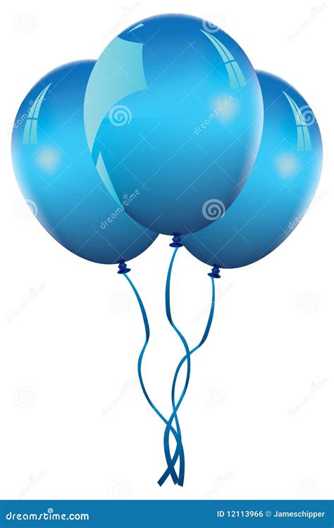 Vector Blue Balloon Stock Vector Illustration Of Happiness