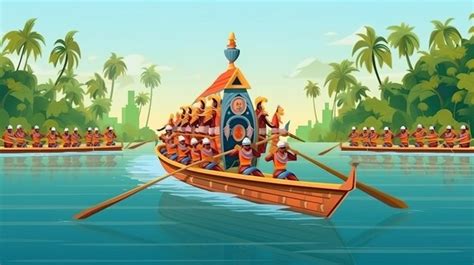 Premium Photo | Onam festival Onam boat race