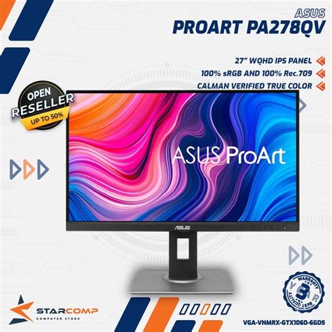 Jual Asus Proart Display Pa278qv 27 Ips Wqhd 100 Srgb Led Monitor Shopee Indonesia