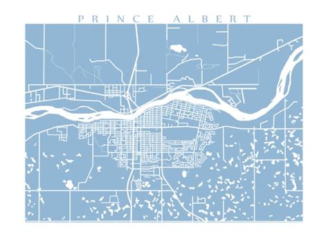 Prince Albert Map Print Saskatchewan Poster - Etsy