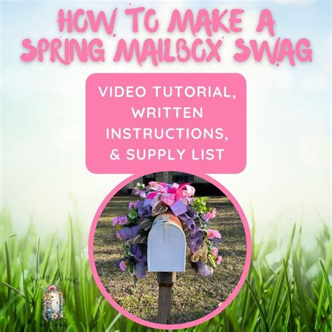 Spring Mailbox Swag Video Tutorial DIY Easter Mailbox Topper